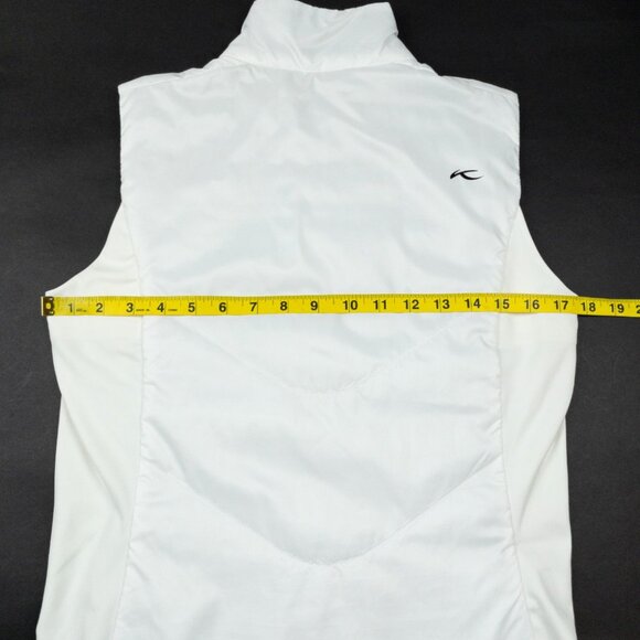 KJUS Radiation Vest Women's Small 36 White Full Zip Golf Puffer Lightweight - Picture 12 of 16